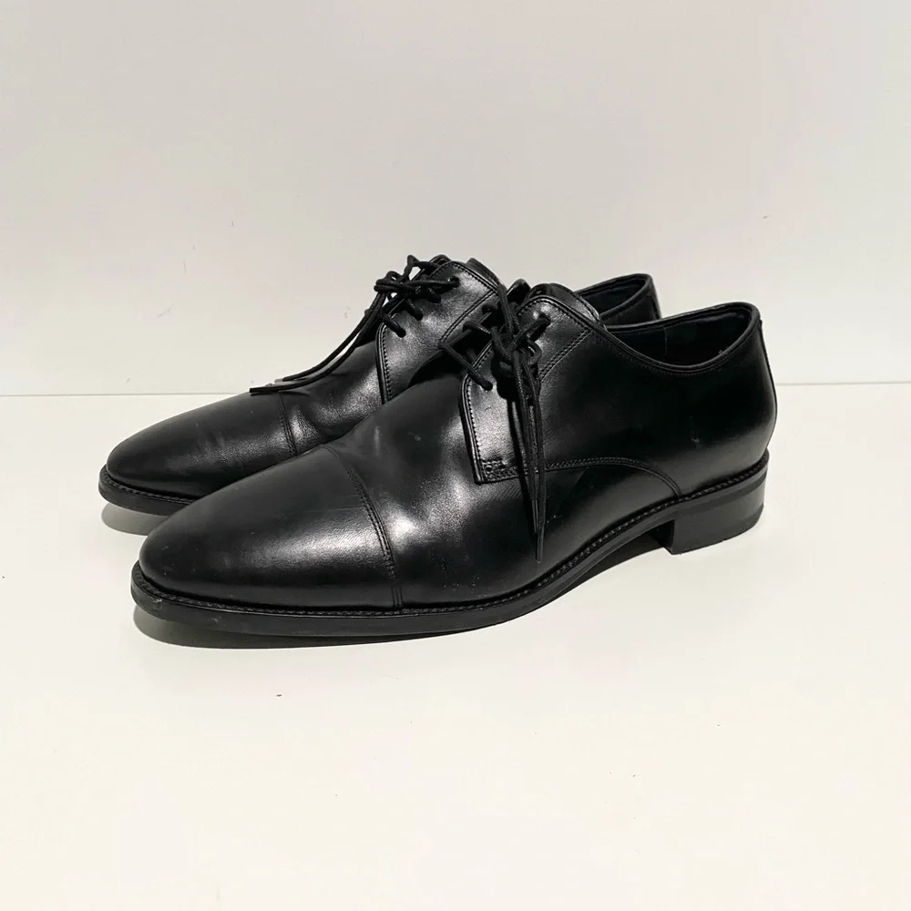 C11630 COLE HAAN‎ MEN'S LENOX HILL CAP TOE OXFORD SIZE 10 WIDE BLACK Classic